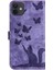 IPhone 12 Için Kılıf Mini Tutucu Kapak Kabartmalı Kelebek Kedi Cüzdan Kılıf (Yurt Dışından) 5