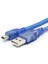 30CM Mini USB Kablo Mavi 480 Mbps USB 2.0 Hot Swap 2
