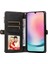 Samsung Galaxy A24 Için 4g Zipper Cep Katlanabilir Stand Cüzdan Deri Kılıf Telefon Kapağı Strap-Black (Yurt Dışından) 2