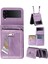 Samsung Galaxy Z Flip4 Için 5g Kickstand Case Fermuper Cep Deri Kapak El Kayışı ve Omuz Kayış-Mor ile (Yurt Dışından) 1