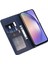 Samsung Galaxy S24 Cep Telefonu Kılıfı Baskılı Kedi Desenli Pu Deri Kapak-Mavi (Yurt Dışından) 3