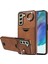 006 Samsung Galaxy S21 Fe 5g Kılıf Kart Tutuculu Pu Tpu Telefon Arka Kapak-Kahverengi (Yurt Dışından) 2