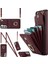 Samsung Galaxy S21 + 5g Cep Telefonu Kılıfı Için Kart Tutucu Halka Kickstand Pu + Tpu Çizilmez Kapak-Şarap Kırmızı (Yurt Dışından) 1
