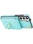 Samsung Galaxy S21+ 5g Cep Telefonu Kılıfı Kart Tutucu Halka Kickstand Pu+Tpu Çizilmez Kapak-Nane Yeşili (Yurt Dışından) 2