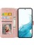 Samsung Galaxy S24+ Için Manyetik Kılıf Fermuarlı Cep Telefonu Kılıfı - Bilek Kayışı-Pembe Altın (Yurt Dışından) 2