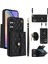 026 Samsung Galaxy A15 4g/5g Kart Kılıfı Kickstand Deri+Tpu Kapak 2 Askılı-Siyah (Yurt Dışından) 1