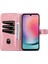Samsung Galaxy A24 4g (162,1 x 77,6 x 8,3mm) Kılıf Darbeye Dayanıklı Flip Deri Telefon Kapağı-Gül Altın (Yurt Dışından) 3