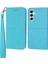 Samsung Galaxy S24+ Için Deri Kılıf Dokuma Dokulu Çizilmez Telefon Kapağı-Mavi (Yurt Dışından) 1