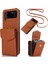 Samsung Galaxy Z Flip3 5g Rfıd Engelleme Kılıfı Kart Sahibi Telefon Kılıfı Kayışlı-Kahverengi (Yurt Dışından) 1