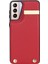 Samsung Galaxy S21 5G/S21 4g Kılıf Kart Çantası Tpu+Deri Telefon Arka Kapak Metal Dekorlu-Kırmızı (Yurt Dışından) 2