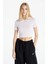 Double Swoosh Crop Fit Tee Pink Likralı Ince Crop Kısa Tişört Pembe 4