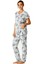 Kadın Boydan Düğmeli Pamuklu Pijama Takım 3