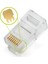 - 3u Gold Plated CAT5E RJ45 Konnektörü 8P8C Ethernet Kablo Ucu Konnektör Jack Uç - 100 Adet 4