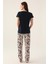 V Yaka Yandan Cepli Kadın Pijama Takımı, Pamuklu Pijama Takımı 4