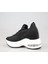 24Y300-14 Dolgu Topuk Siyah Kadın Sneakers 2