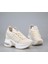 24Y300-14 Dolgu Topuk Bej Kadın Sneakers 4