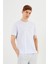 Erkek 3'lü Bisiklet Yaka T-Shirt %100 Pamuk Nakış Detaylı Basic Siyah-Beyaz-Lacivert 3