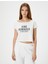 Yuvarlak Yaka Baskılı Tişört Kısa Kollu Pamuklu 3