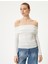 Madonna Yaka Bluz Drapeli Uzun Kollu 3