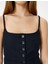 Ince Askılı Yelek Crop Düğmeli Asimetrik Kesim Slim Fit 5
