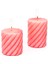 Pembe 2li Spiral Blok Mum Seti 1