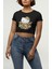 Fuddy Moda Papatyalı Hello Kitty Baskılı Crop Top, Kadın Hello Kitty Baskılı Crop Bluz 1