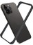 Iphone 15 Pro Kılıf Metal Görünümlü Silikon Çerceveli Bumper Kılıf Köşe Korumalı Çıkıntılı Krom Mika 1