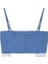 Kumaş Matchli Askılı Crop Bluz Indigo 1