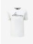 Beyaz Erkek Bisiklet Yaka Basic Baskılı T-Shirt D4SM-TST3311 1