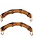 C Model Bambu Görünümlü 14 cm Çift Sap Light Gold Metalli 1