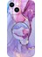 iPhone 14 Pembe Mermer Görünümlü Kılıf 3