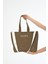 10.01 Mumlu Kanvas Maxi Çanta (Jade Brown) 2