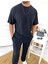 T-Shirt Nefes Alabilen Terletmez Kumaş Bisiklet Yaka Oversize Tshirt Cepli Tişört 1