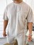 T-Shirt Nefes Alabilen Terletmez Kumaş Bisiklet Yaka Oversize Tshirt Cepli Tişört 4