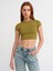 30936 Vücuda Oturan Crop Top-Haki 3
