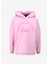 Pembe Kadın Kapüşonlu Oversize Baskılı Sweatshirt BRB4SL-SWT6086 1