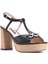 Nine West Cammeray 4fx Siyah Kadın Topuklu Sandalet 2