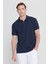 ALTINYILDIZ CLASSICS Erkek Lacivert %100 Pamuk Kıvrılmaz Polo Yaka Slim Fit Dar Kesim Tişört 1