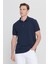 ALTINYILDIZ CLASSICS Erkek Lacivert %100 Pamuk Kıvrılmaz Polo Yaka Slim Fit Dar Kesim Tişört 3