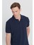 ALTINYILDIZ CLASSICS Erkek Lacivert %100 Pamuk Kıvrılmaz Polo Yaka Slim Fit Dar Kesim Tişört 4