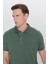 ALTINYILDIZ CLASSICS Erkek Haki %100 Pamuk Kıvrılmaz Polo Yaka Slim Fit Dar Kesim Tişört 4