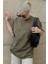 Kadın Oversize Penye Kısa Kollu T-Shirt 1