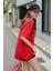 Kadın Oversize Penye Kısa Kollu T-Shirt 3