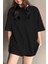 Kadın Oversize Penye Kısa Kollu T-Shirt 3