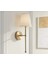 Modern Tasarım 1 Adet Ledli Pilli Aplik Tak Çalıştır Eskitme Gold Sarı Krem Abajur Gün Işığı Pilli 1