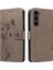 Samsung Galaxy S23 Için Kılıf El Kayışı ile Yüksek Kaliteli Deri Kabartmalı (Yurt Dışından) 1