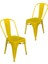 Tolix Kolsuz Metal Sandalye-Sarı(2 Adet) 1