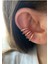 Kadın Büyük Earcuff Taşlı 5 Sıra Kıkırdak Küpe 1