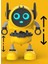 Gyro Xiaobao Çekme Cetveli Gyro Clockwork Oyuncak Araba Robot Kuvvet Kontrolü Çekme Cetveli Gyro, Mavi1 (Yurt Dışından) 3