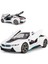 1/24 Bmw I8 Model Araba Için Uyumlu, Çinko Alaşım Geri Çekin Oyuncak Araba Çocuklar Için Ses ve Işık ile Erkek Kız Hediye (Beyaz)1 (Yurt Dışından) 1